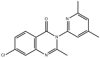 7-CHLORO-3-(4,6-DIMETHYL-2-PYRIDINYL)-2-METHYL-4(3H)-QUINAZOLINONE Struktur