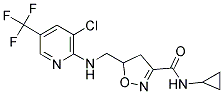 5-(([3-CHLORO-5-(TRIFLUOROMETHYL)-2-PYRIDINYL]AMINO)METHYL)-N-CYCLOPROPYL-4,5-DIHYDRO-3-ISOXAZOLECARBOXAMIDE Struktur