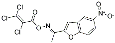 5-NITRO-2-([(2,3,3-TRICHLOROALLANOYL)OXY]ETHANIMIDOYL)-1-BENZOFURAN Struktur