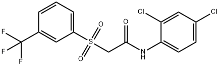 N-(2,4-DICHLOROPHENYL)-2-([3-(TRIFLUOROMETHYL)PHENYL]SULFONYL)ACETAMIDE Struktur