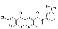 7-CHLORO-2-METHYL-5-OXO-N-[3-(TRIFLUOROMETHYL)PHENYL]-5H-CHROMENO[2,3-B]PYRIDINE-3-CARBOXAMIDE Struktur