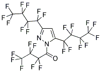 1-HEPTAFLUOROBUTANOYL-3,5-BIS(NONAFLUORO-1-BUTYL)PYRAZOLE Struktur