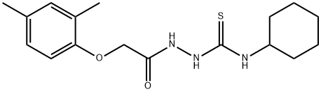 1-(2-(2,4-DIMETHYLPHENOXY)ACETYL)-4-CYCLOHEXYLTHIOSEMICARBAZIDE Struktur