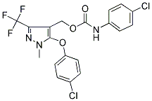 [5-(4-CHLOROPHENOXY)-1-METHYL-3-(TRIFLUOROMETHYL)-1H-PYRAZOL-4-YL]METHYL N-(4-CHLOROPHENYL)CARBAMATE Struktur