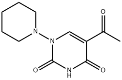 5-ACETYL-1-PIPERIDINO-2,4(1H,3H)-PYRIMIDINEDIONE Struktur