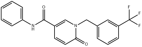 6-OXO-N-PHENYL-1-[3-(TRIFLUOROMETHYL)BENZYL]-1,6-DIHYDRO-3-PYRIDINECARBOXAMIDE Struktur