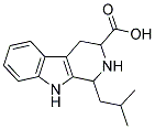 1-ISOBUTYL-2,3,4,9-TETRAHYDRO-1H-BETA-CARBOLINE-3-CARBOXYLIC ACID Struktur