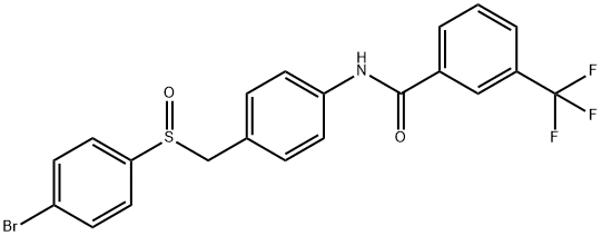 N-(4-([(4-BROMOPHENYL)SULFINYL]METHYL)PHENYL)-3-(TRIFLUOROMETHYL)BENZENECARBOXAMIDE Struktur