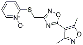 2-(([5-(3,5-DIMETHYLISOXAZOL-4-YL)-1,2,4-OXADIAZOL-3-YL]METHYL)THIO)PYRIDINIUM-1-OLATE Struktur