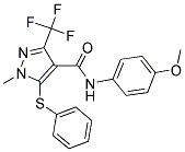 N-(4-METHOXYPHENYL)-1-METHYL-5-(PHENYLSULFANYL)-3-(TRIFLUOROMETHYL)-1H-PYRAZOLE-4-CARBOXAMIDE Struktur