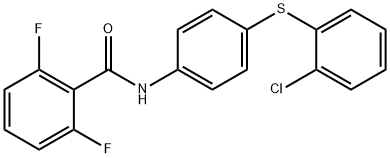 N-(4-[(2-CHLOROPHENYL)SULFANYL]PHENYL)-2,6-DIFLUOROBENZENECARBOXAMIDE Struktur