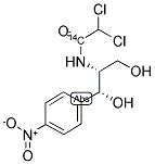 D-THREO-[DICHLOROACETYL-1-14C]-CHLORAMPHENICOL Struktur