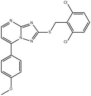 2-[(2,6-DICHLOROBENZYL)SULFANYL]-7-(4-METHOXYPHENYL)[1,2,4]TRIAZOLO[1,5-A]PYRIMIDINE Struktur