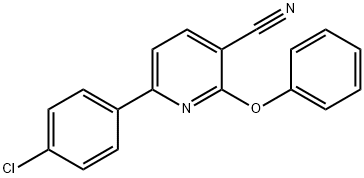 6-(4-CHLOROPHENYL)-2-PHENOXYNICOTINONITRILE Struktur