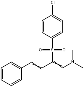 2-[(4-CHLOROPHENYL)SULFONYL]-N,N-DIMETHYL-4-PHENYL-1,3-BUTADIEN-1-AMINE Struktur