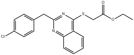 ETHYL 2-([2-(4-CHLOROBENZYL)-4-QUINAZOLINYL]SULFANYL)ACETATE Struktur