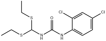 N-[BIS(ETHYLSULFANYL)METHYL]-N'-(2,4-DICHLOROPHENYL)UREA Struktur