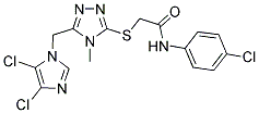 N1-(4-CHLOROPHENYL)-2-((5-[(4,5-DICHLORO-1H-IMIDAZOL-1-YL)METHYL]-4-METHYL-4H-1,2,4-TRIAZOL-3-YL)THIO)ACETAMIDE Struktur