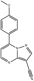 7-(4-METHOXYPHENYL)PYRAZOLO[1,5-A]PYRIMIDINE-3-CARBONITRILE Struktur