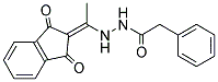 N-(((1,3-DIOXOINDAN-2-YLIDENE)ETHYL)AMINO)-2-PHENYLETHANAMIDE Struktur