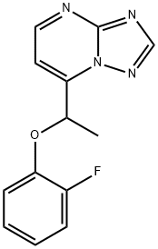 2-FLUOROPHENYL 1-[1,2,4]TRIAZOLO[1,5-A]PYRIMIDIN-7-YLETHYL ETHER Struktur