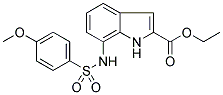 7-[[(4-METHOXYPHENYL)SULPHONYL]AMINO]-1H-INDOLE-2-CARBOXYLIC ACID, ETHYL ESTER Struktur