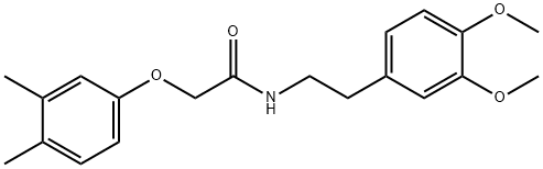 N-(2-(3,4-DIMETHOXYPHENYL)ETHYL)-2-(3,4-DIMETHYLPHENOXY)ETHANAMIDE Struktur