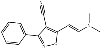 5-[2-(DIMETHYLAMINO)VINYL]-3-PHENYL-4-ISOXAZOLECARBONITRILE Struktur