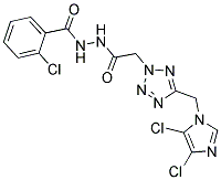 N'1-(2-CHLOROBENZOYL)-2-(5-[(4,5-DICHLORO-1H-IMIDAZOL-1-YL)METHYL]-2H-1,2,3,4-TETRAAZOL-2-YL)ETHANOHYDRAZIDE Struktur