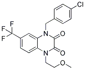 4-(4-CHLOROBENZYL)-6-(TRIFLUOROMETHYL)-1-(2-METHOXYETHYL)-2,3(1H,4H)-QUINOXALINEDIONE Struktur