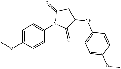 1-(4-METHOXY-PHENYL)-3-(4-METHOXY-PHENYLAMINO)-PYRROLIDINE-2,5-DIONE Struktur