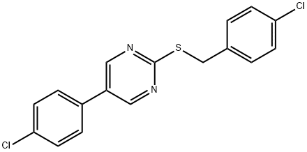 2-[(4-CHLOROBENZYL)SULFANYL]-5-(4-CHLOROPHENYL)PYRIMIDINE Struktur