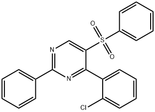 4-(2-CHLOROPHENYL)-2-PHENYL-5-(PHENYLSULFONYL)PYRIMIDINE Struktur