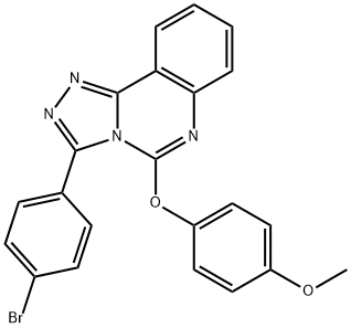 3-(4-BROMOPHENYL)-5-(4-METHOXYPHENOXY)[1,2,4]TRIAZOLO[4,3-C]QUINAZOLINE Struktur