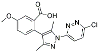 2-[1-(6-CHLOROPYRIDAZIN-3-YL)-3,5-DIMETHYL-1H-PYRAZOL-4-YL]-5-METHOXYBENZOIC ACID Struktur