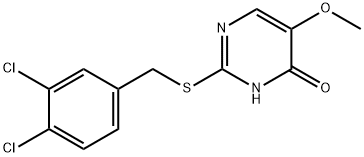 2-[(3,4-DICHLOROBENZYL)SULFANYL]-5-METHOXY-4-PYRIMIDINOL Struktur