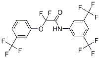 N-[3,5-BIS(TRIFLUOROMETHYL)PHENYL]-2,2-DIFLUORO-2-[3-(TRIFLUOROMETHYL)PHENOXY]ACETAMIDE Struktur