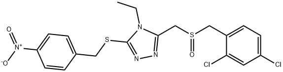 2,4-DICHLOROBENZYL (4-ETHYL-5-[(4-NITROBENZYL)SULFANYL]-4H-1,2,4-TRIAZOL-3-YL)METHYL SULFOXIDE Struktur