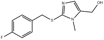 (2-[(4-FLUOROBENZYL)SULFANYL]-1-METHYL-1H-IMIDAZOL-5-YL)METHANOL Struktur