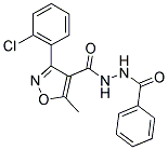 (3-(2-CHLOROPHENYL)-5-METHYLISOXAZOL-4-YL)-N-(PHENYLCARBONYLAMINO)FORMAMIDE Struktur