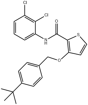 3-([4-(TERT-BUTYL)BENZYL]OXY)-N-(2,3-DICHLOROPHENYL)-2-THIOPHENECARBOXAMIDE Struktur