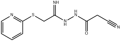 N'-(2-CYANOACETYL)-2-(2-PYRIDINYLSULFANYL)ETHANEHYDRAZONAMIDE Struktur