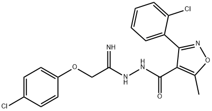 N'-[2-(4-CHLOROPHENOXY)ETHANIMIDOYL]-3-(2-CHLOROPHENYL)-5-METHYL-4-ISOXAZOLECARBOHYDRAZIDE Struktur