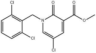 METHYL 5-CHLORO-1-(2,6-DICHLOROBENZYL)-2-OXO-1,2-DIHYDRO-3-PYRIDINECARBOXYLATE Struktur