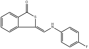 3-[(4-FLUOROANILINO)METHYLENE]-2-BENZOTHIOPHEN-1(3H)-ONE Struktur