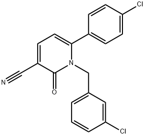 1-(3-CHLOROBENZYL)-6-(4-CHLOROPHENYL)-2-OXO-1,2-DIHYDRO-3-PYRIDINECARBONITRILE Struktur