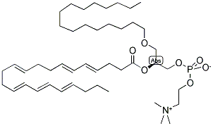 1-O-HEXADECYL-2-O-DOCOSA-HEXAENOYL-SN-GLYCERO-3-PHOSPHORYLCHOLINE Struktur