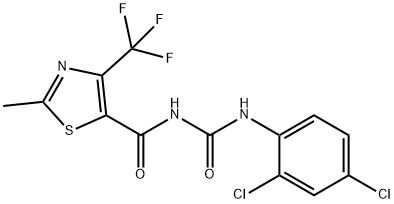 N-(2,4-DICHLOROPHENYL)-N'-([2-METHYL-4-(TRIFLUOROMETHYL)-1,3-THIAZOL-5-YL]CARBONYL)UREA Struktur