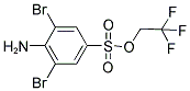 2,2,2-TRIFLUOROETHYL 4-AMINO-3,5-DIBROMOBENZENE-1-SULFONATE Struktur