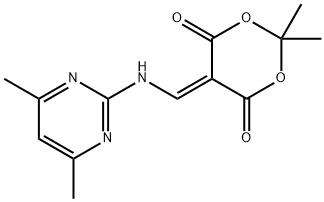 5-(((4,6-DIMETHYLPYRIMIDIN-2-YL)AMINO)METHYLENE)-2,2-DIMETHYL-1,3-DIOXANE-4,6-DIONE Struktur